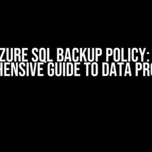 Azure SQL Backup Policy: A Comprehensive Guide to Data Protection