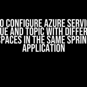 How to Configure Azure Service Bus Queue and Topic with Different Namespaces in the Same Spring Boot Application